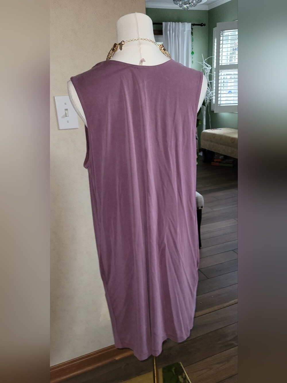 Free People Draped Midi Dress in Plum - Picture 2 of 3